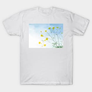 Simple Flowers Watercolor Painting. Watercolor Spring Flowers Painting T-Shirt